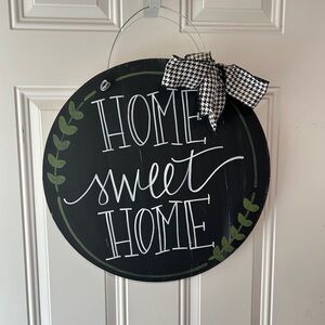 Charming Black and White Home Sweet Home Wall Decor